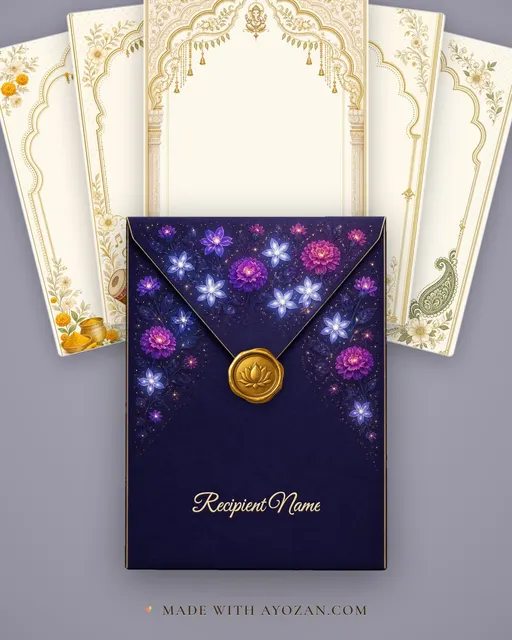 Wedding — Foil-Gold Luxe Wedding Suite — envelope, as the guest receives it