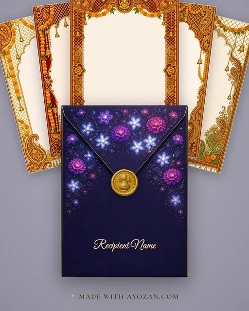 Wedding — Marigold Maximalist — Crimson & Gold Wedding Suite — envelope, as the guest receives it