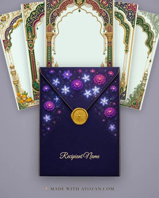 Shaadi (Vivah) — Hyderabadi Nizami Wedding Suite — envelope, as the guest receives it