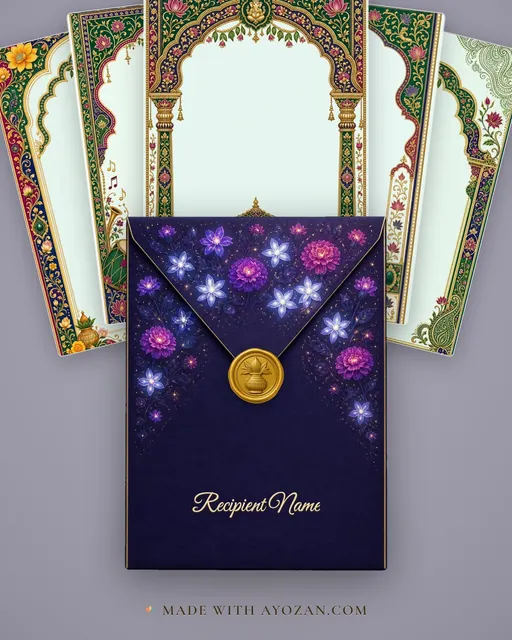 Vivah — Jammu Dogra-Basohli Wedding Suite — envelope, as the guest receives it