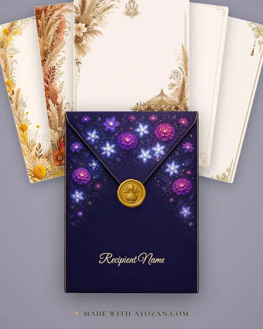 Wedding — Pampas Boho Wedding Suite — envelope, as the guest receives it
