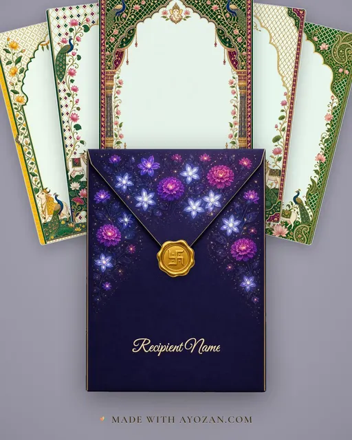 Wedding — Pichwai Nathdwara Wedding Suite — envelope, as the guest receives it