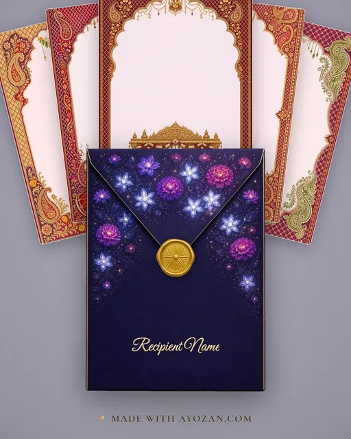Vivah (Kashi) — UP Banaras — Brocade Wedding Suite — envelope, as the guest receives it