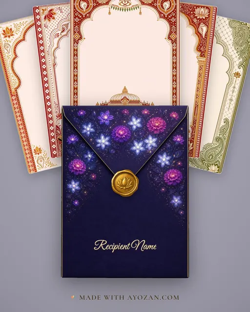 Vivah — Uttarakhand Aipan Wedding Suite — envelope, as the guest receives it