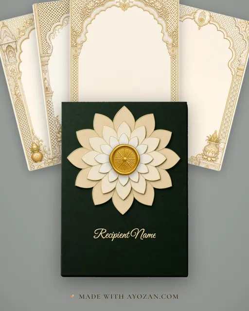 Engagement — Gujarati Jain — Vivah Wedding Suite — envelope, as the guest receives it
