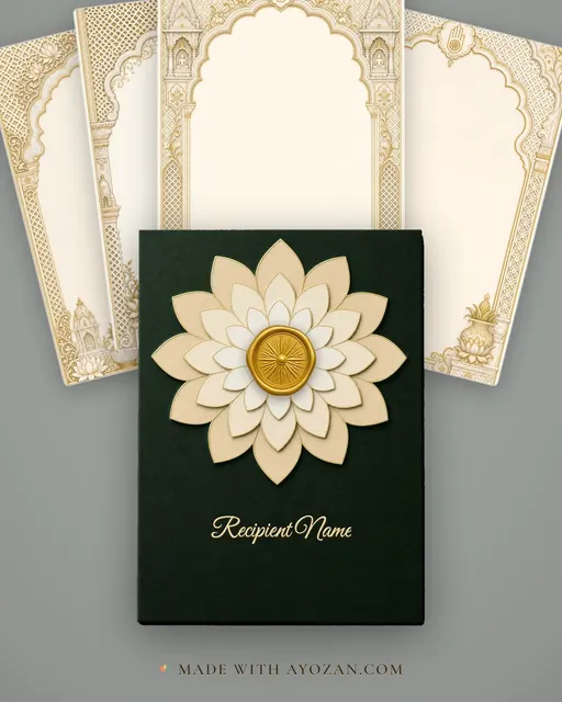 Wedding — Gujarati Jain — Vivah Wedding Suite — envelope, as the guest receives it