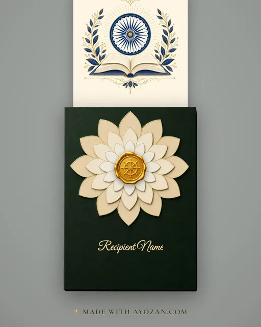 Chakra & Grantha · Modern — envelope, as the guest receives it