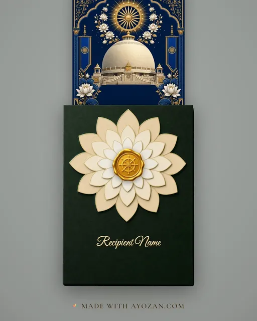 Deekshabhoomi Dawn · Heritage — envelope, as the guest receives it