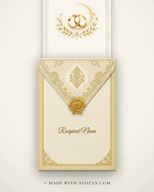 Golden Years · Modern — envelope, as the guest receives it