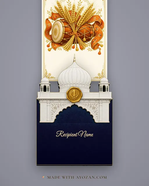 Harvest Dhol · Heritage — envelope, as the guest receives it