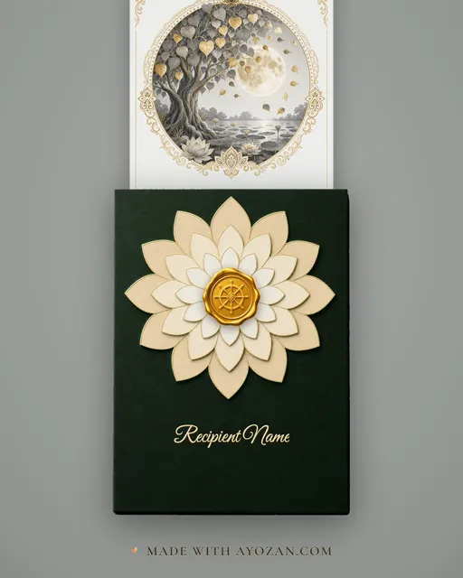 Bodhi Full Moon · Heritage — envelope, as the guest receives it