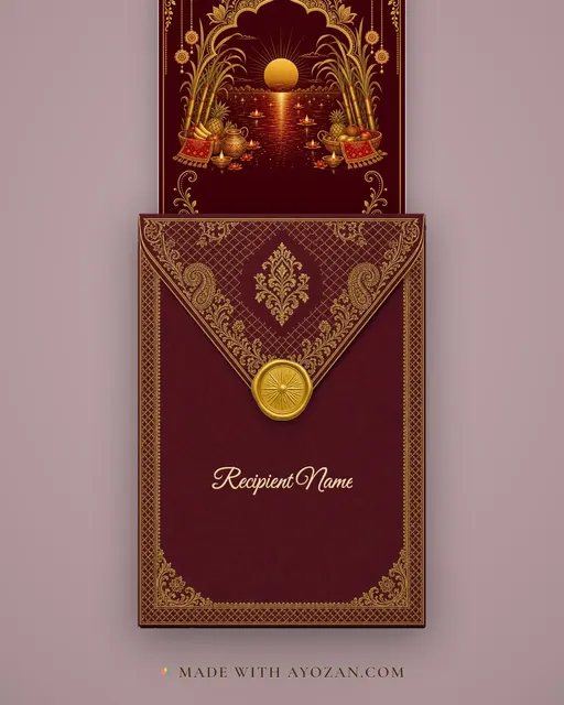 Sandhya Arghya · Heritage — envelope, as the guest receives it