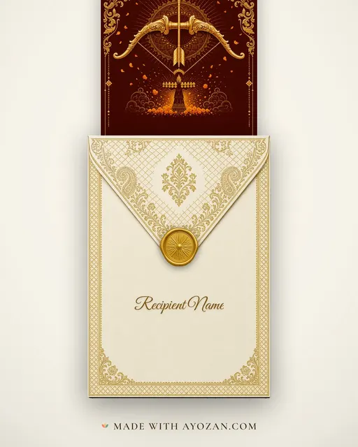 Victory Bow · Heritage — envelope, as the guest receives it