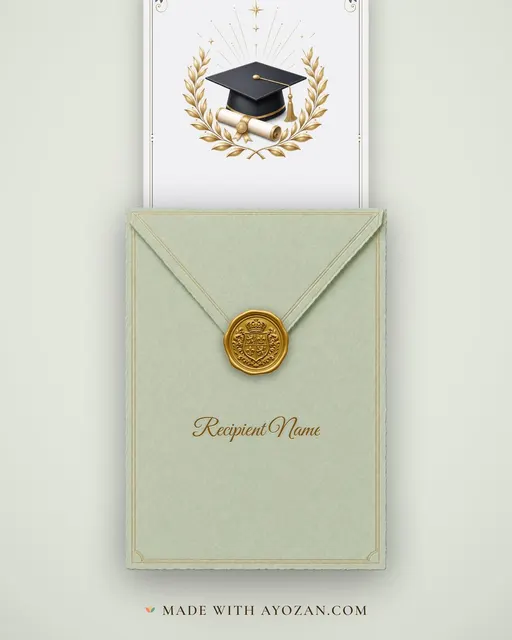 Laurel & Cap · Modern — envelope, as the guest receives it