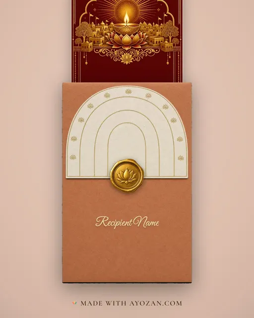 Begampura Light · Heritage — envelope, as the guest receives it