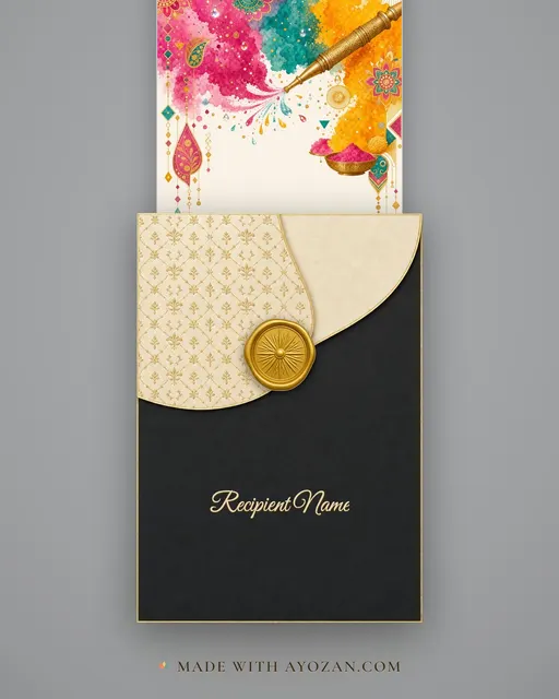 Gulal Skies · Fusion — envelope, as the guest receives it
