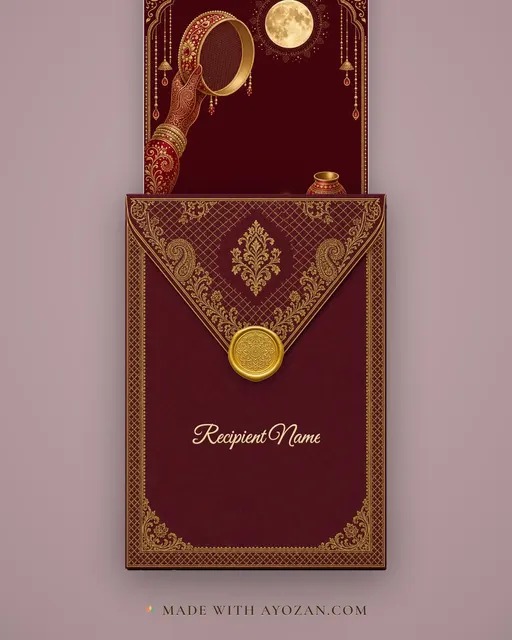 Channi Moon · Heritage — envelope, as the guest receives it