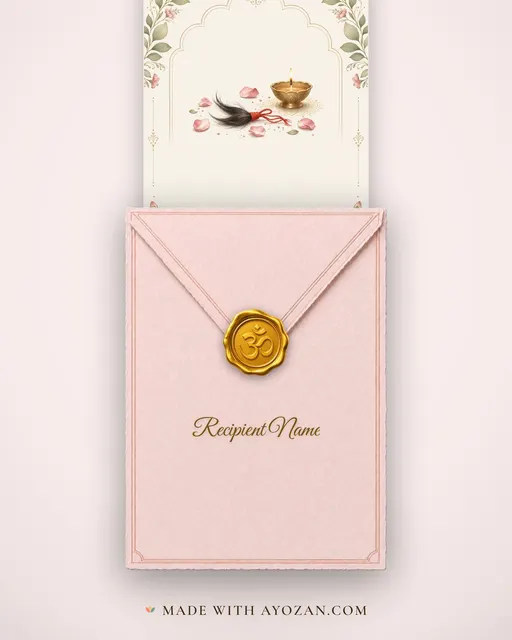 First Curl · Modern — envelope, as the guest receives it