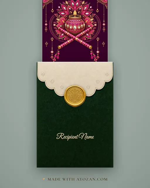Garba Nights · Fusion — envelope, as the guest receives it