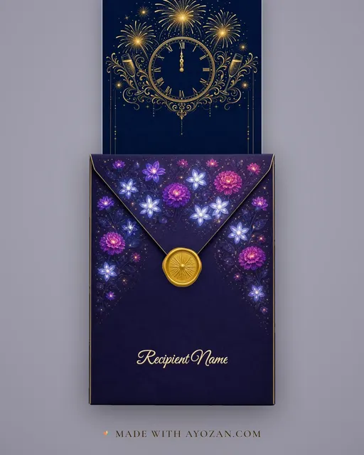 Midnight Burst · Modern — envelope, as the guest receives it