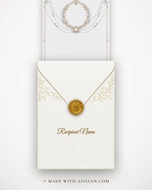 Pearl Luxe · Modern — envelope, as the guest receives it