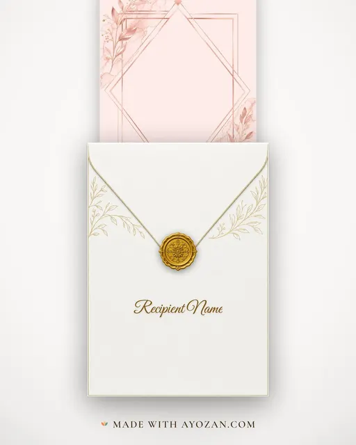 Rose-Gold Lines · Modern — envelope, as the guest receives it