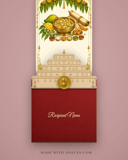 Ugadi Pachadi · Heritage — envelope, as the guest receives it