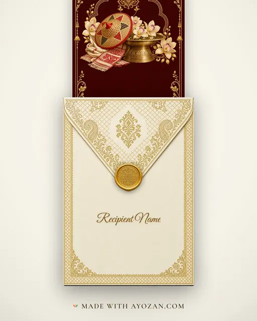 Japi & Xorai · Heritage — envelope, as the guest receives it