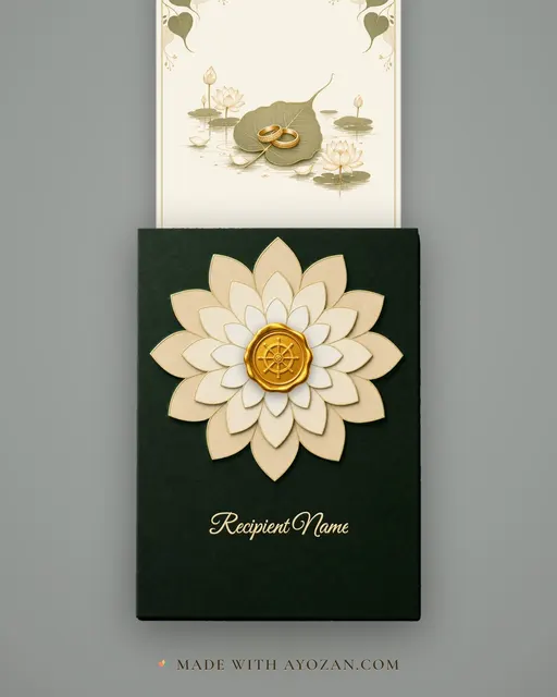 Bodhi Vows · Modern — envelope, as the guest receives it