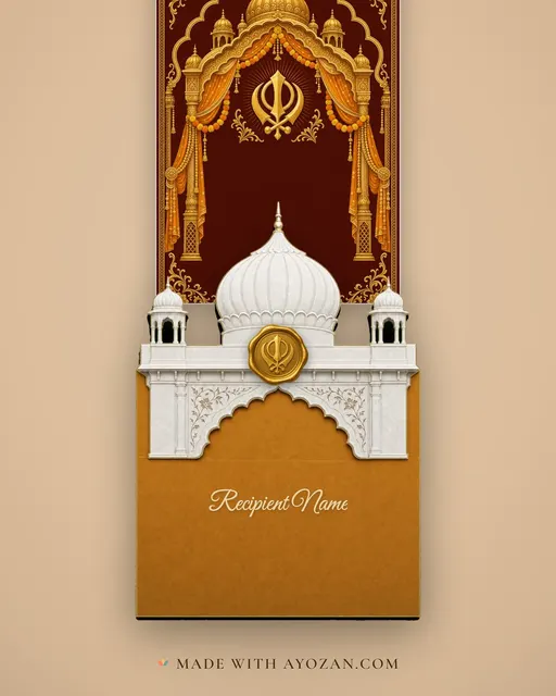 Anand Karaj Gold · Heritage — envelope, as the guest receives it