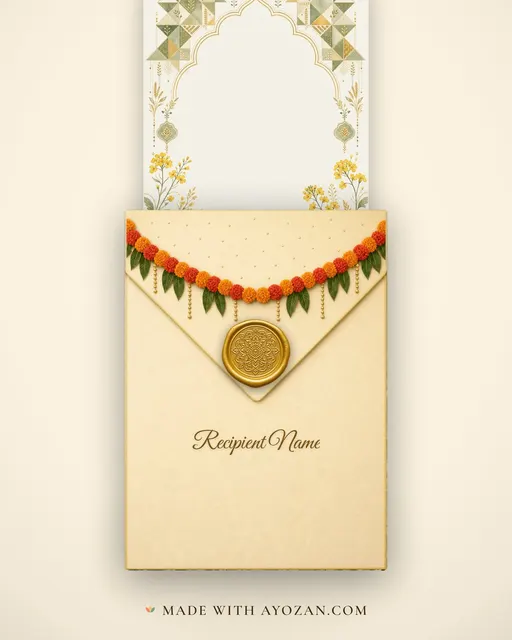 Sarson Gold · Fusion — envelope, as the guest receives it
