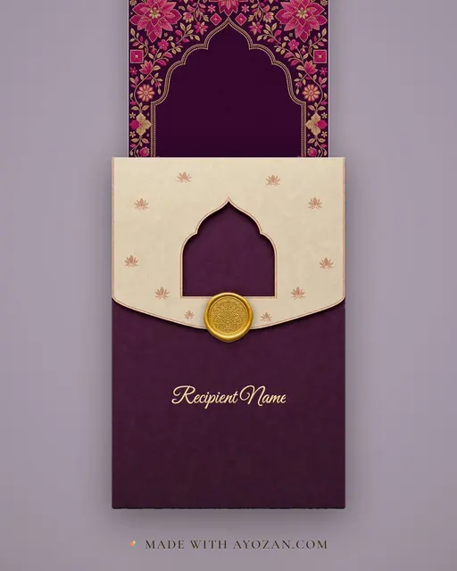 Phulkari Bagh · Heritage — envelope, as the guest receives it