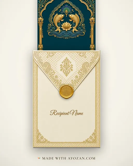 Jhulelal Blessings · Heritage — envelope, as the guest receives it