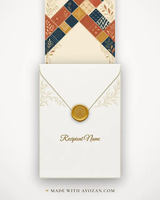 Ralli Geometry · Modern — envelope, as the guest receives it