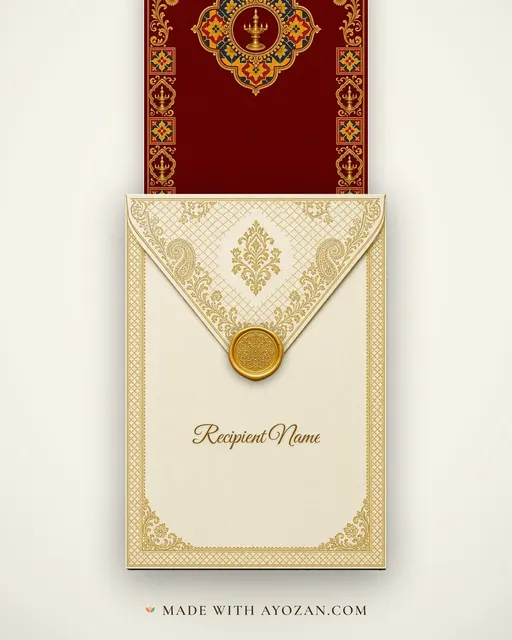 Athangudi Tiles · Heritage — envelope, as the guest receives it
