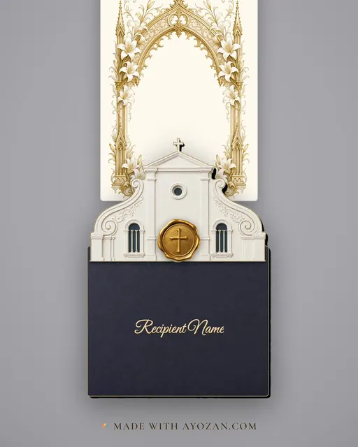 Gothic Gold & Lily · Heritage — envelope, as the guest receives it
