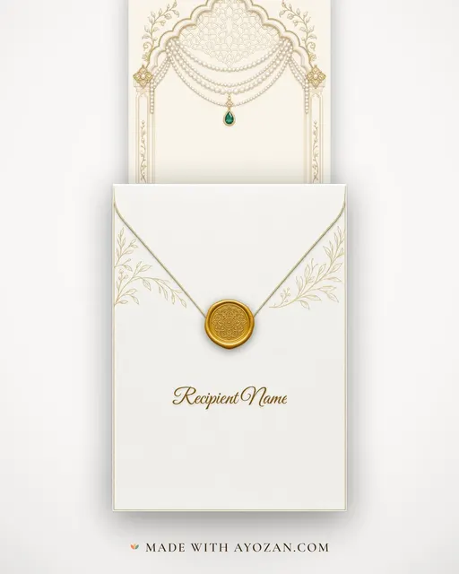 Hyderabadi Pearls · Modern — envelope, as the guest receives it