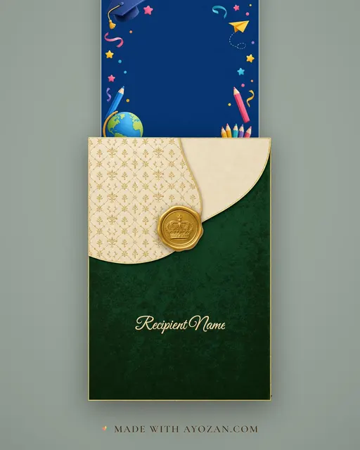 Admissions Open — envelope, as the guest receives it