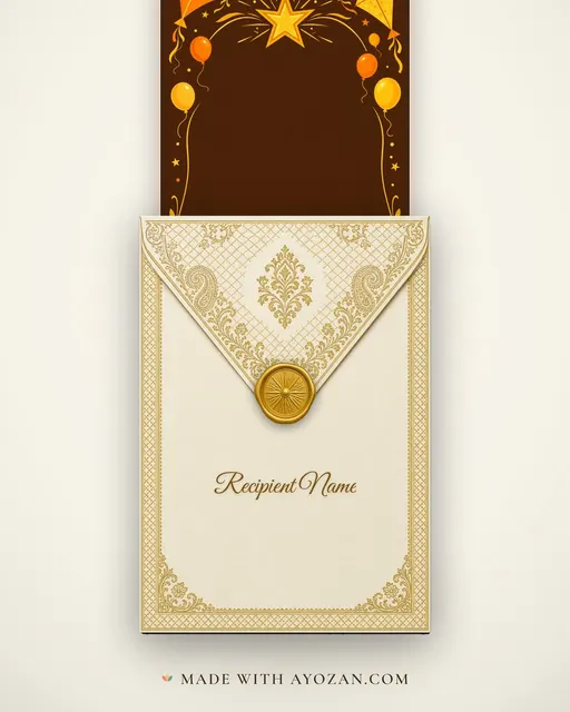 Children's Day — Marigold — envelope, as the guest receives it