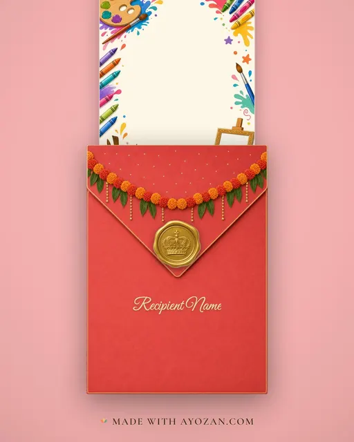 Drawing & Painting — envelope, as the guest receives it