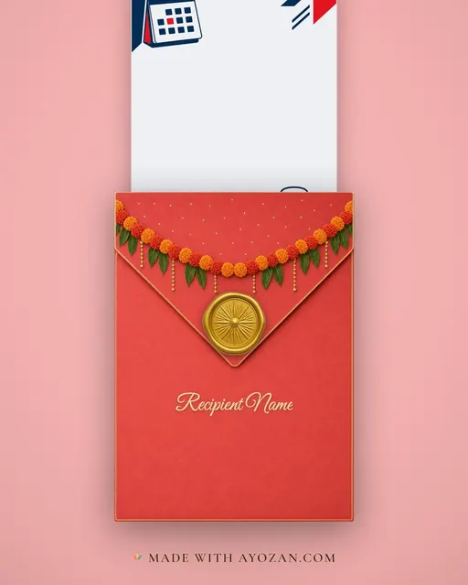 Exam Schedule — Modern — envelope, as the guest receives it