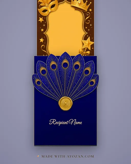 Fancy Dress — Marigold — envelope, as the guest receives it