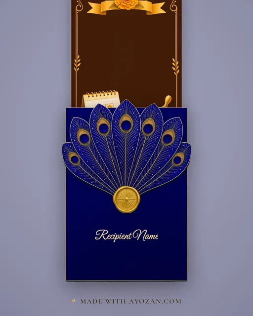 Holiday Notice — Marigold — envelope, as the guest receives it
