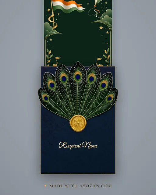 Independence Day — Emerald — envelope, as the guest receives it