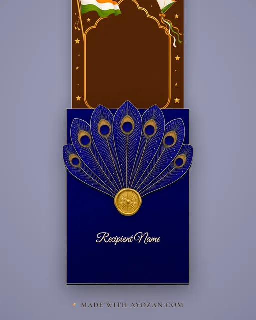 Independence Day — Marigold — envelope, as the guest receives it