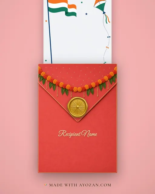 Independence Day — Modern — envelope, as the guest receives it