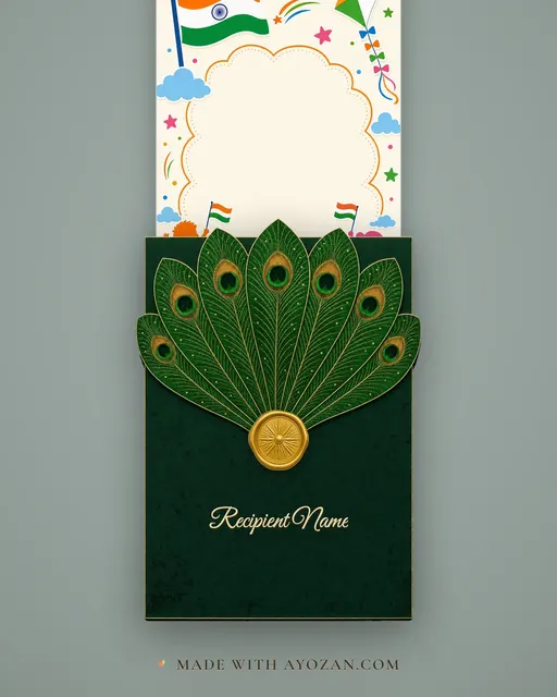 Independence Day — Playful — envelope, as the guest receives it