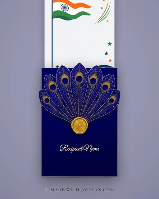 Republic Day — Modern — envelope, as the guest receives it