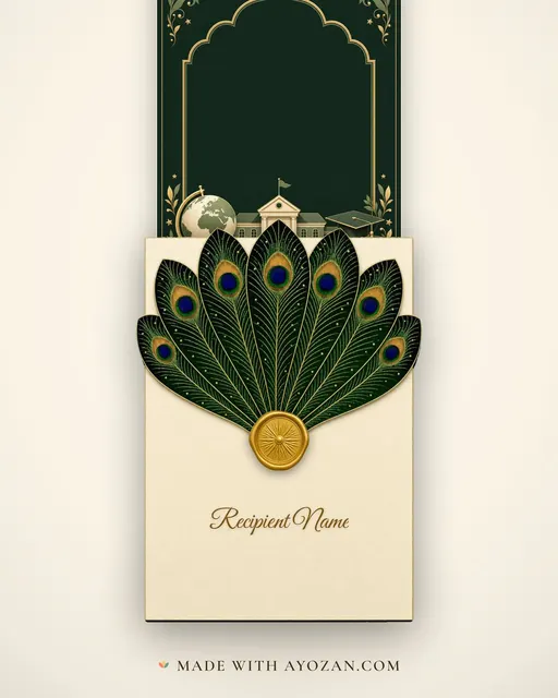 Admissions Open — Emerald — envelope, as the guest receives it