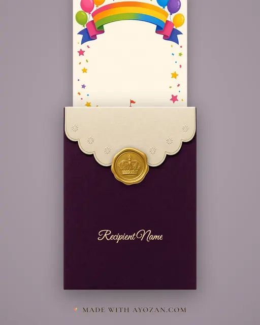 Welcome — envelope, as the guest receives it